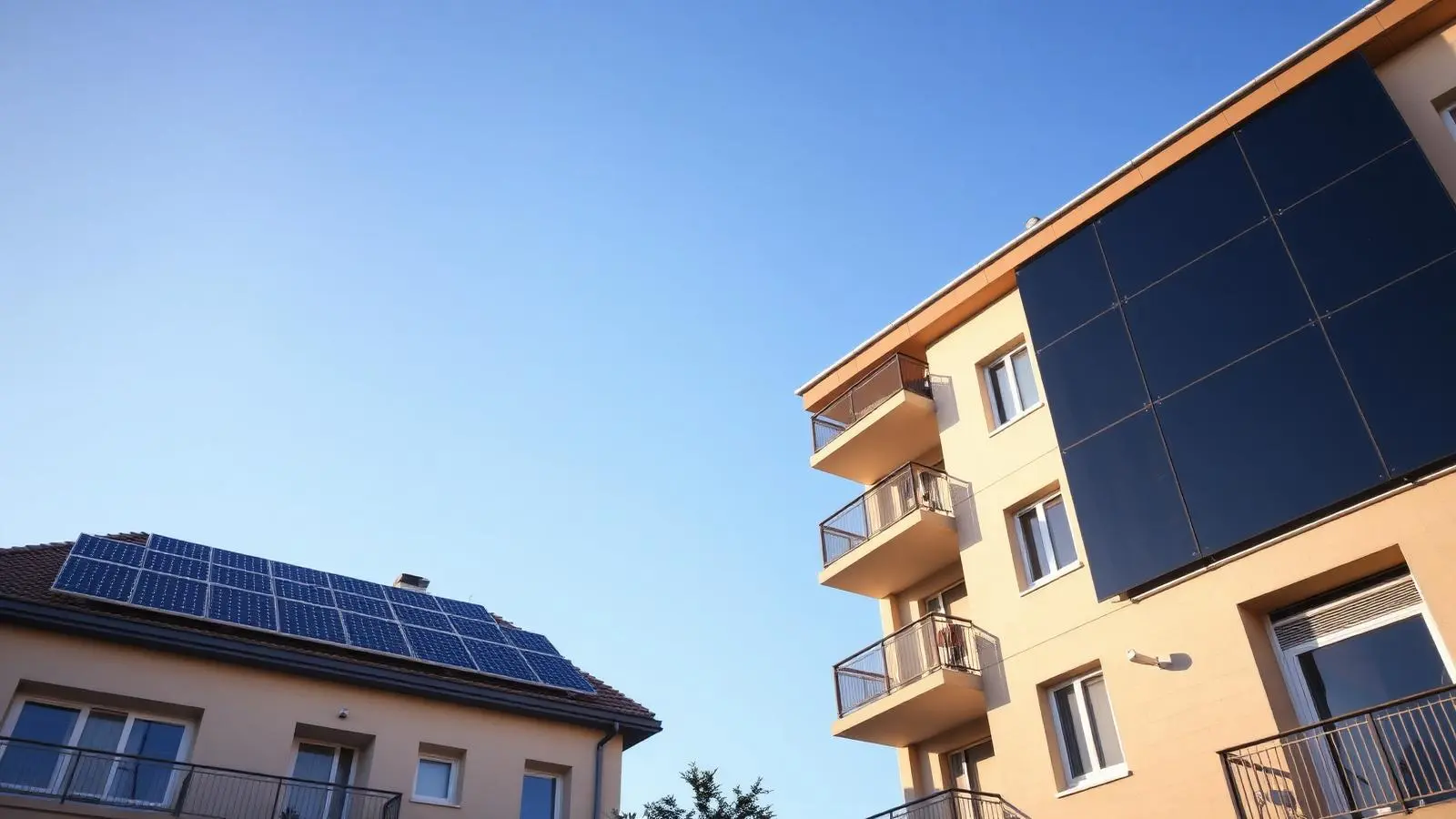 Condominio con impianto fotovoltaico sul tetto